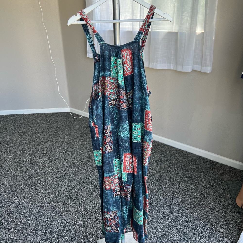 Cotton Blend Boho Patchwork Overalls - image 4